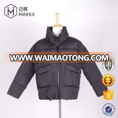 Fashion Women Short Quilted Jackets Padded Jacket Solid Down Coat